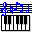 music notes and keys